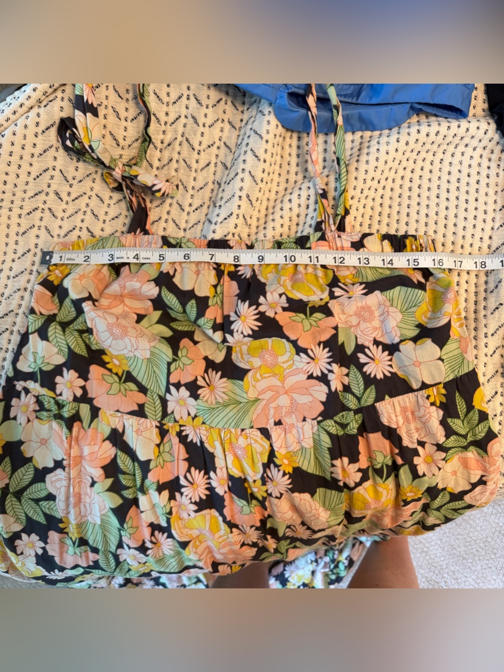 Anthropologie Black Floral Maxi Dress with Pink, Yellow & Green Print - Picture 8 of 10